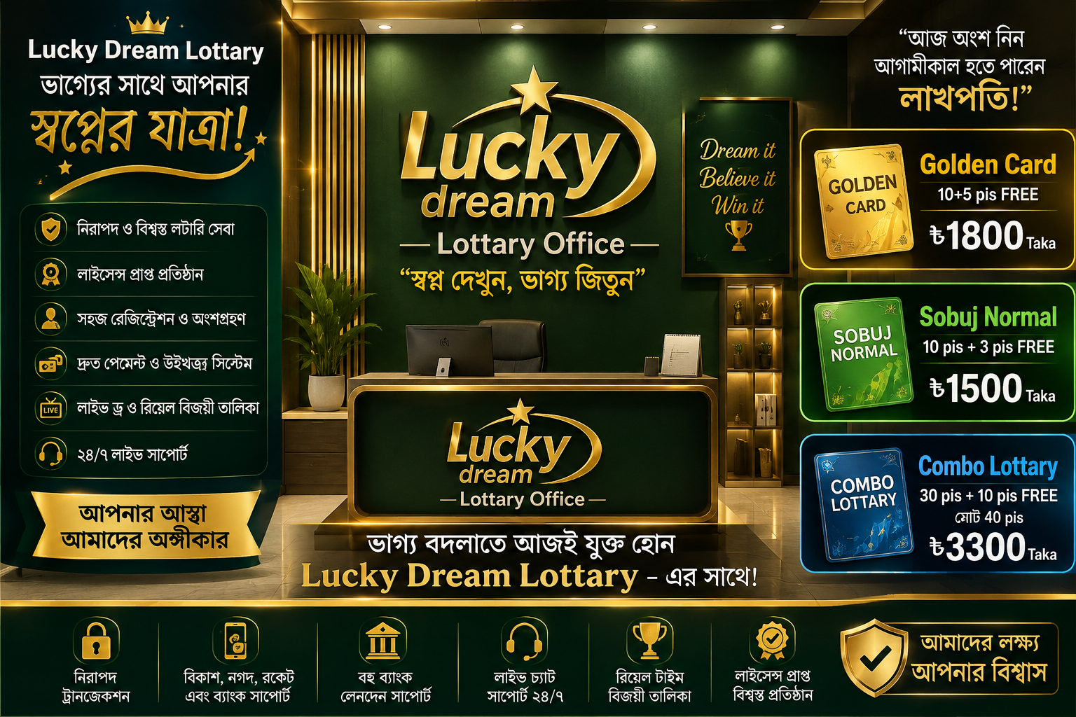 Lucky Dream Lottery — Your new chance to win.